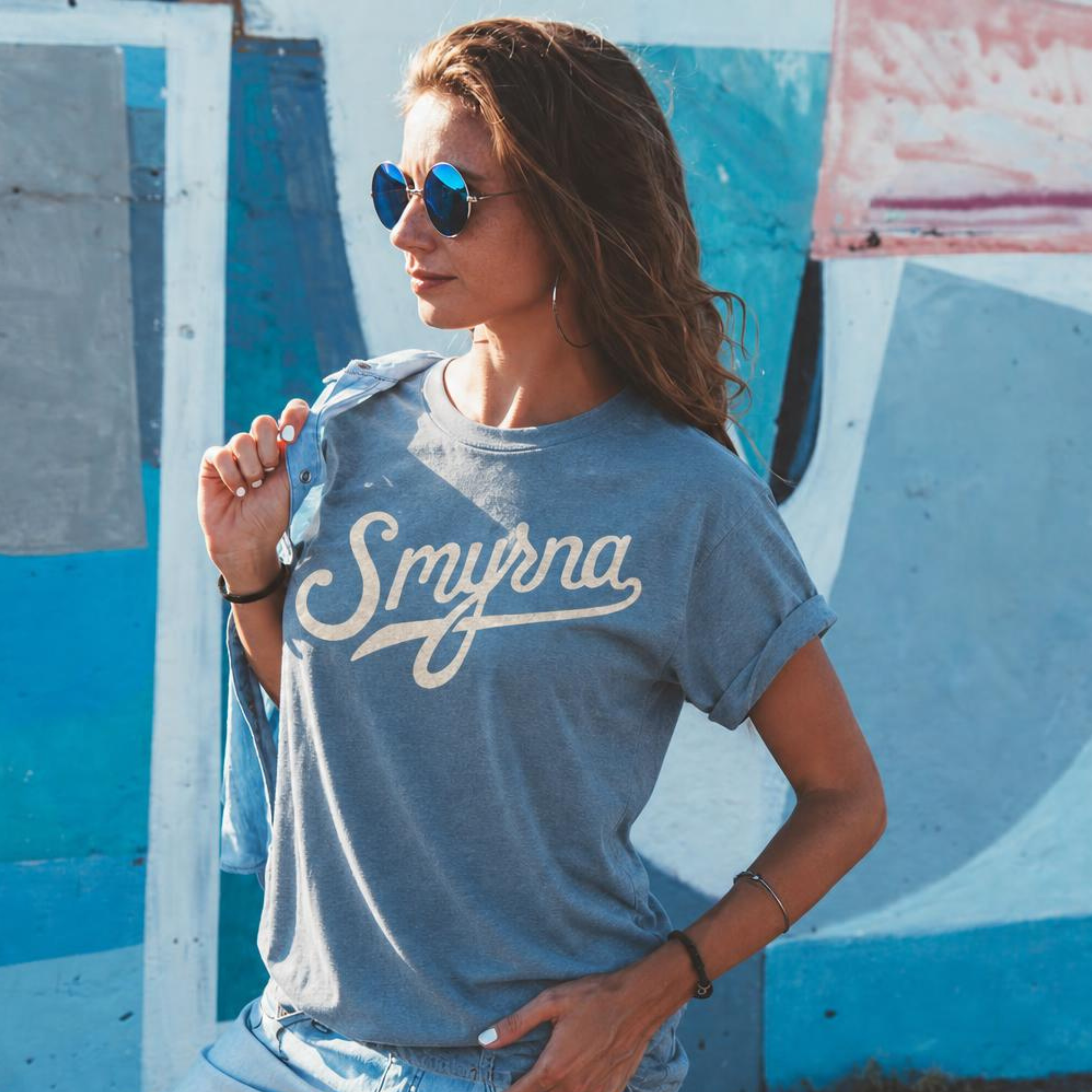 Smyrna "Signature" T-Shirt | Denim Triblend Navy